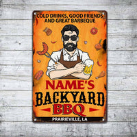 Personalized Outdoor Decor Backyard Metal Sign JR31 23O57 thumb 1
