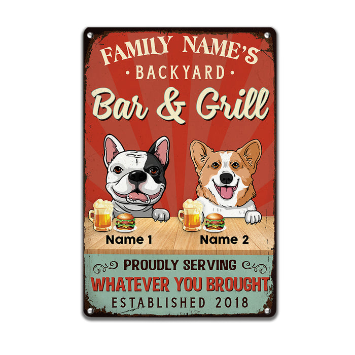Personalized Outdoor Decor Backyard Metal Sign JR32 23O57 1