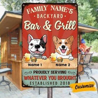 Personalized Outdoor Decor Backyard Metal Sign JR32 23O57 thumb 1