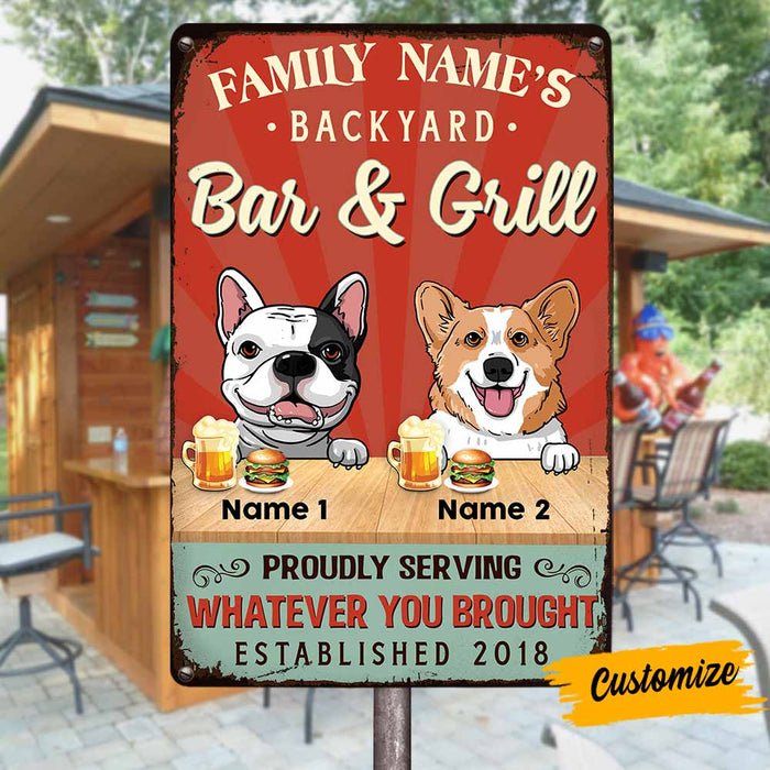 Personalized Outdoor Decor Backyard Metal Sign JR32 23O57 1