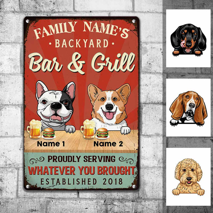 Personalized Outdoor Decor Backyard Metal Sign JR32 23O57 1