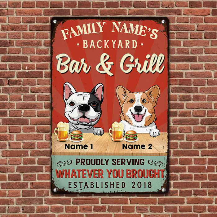 Personalized Outdoor Decor Backyard Metal Sign JR32 23O57 1