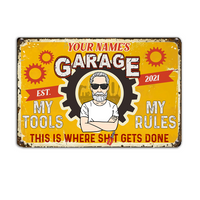Personalized Indoor Decor Garage Metal Sign JR35 23O23 thumb 1
