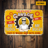Personalized Indoor Decor Garage Metal Sign JR35 23O23 thumb 1