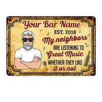Personalized Outdoor Decor Bar Poster Metal Sign JR34 26O36 thumb 1