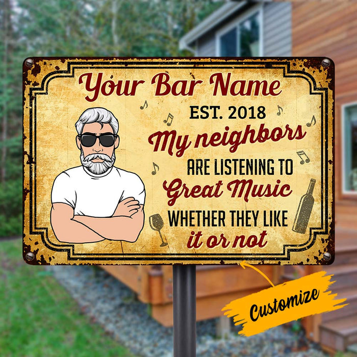Personalized Outdoor Decor Bar Poster Metal Sign JR34 26O36 1