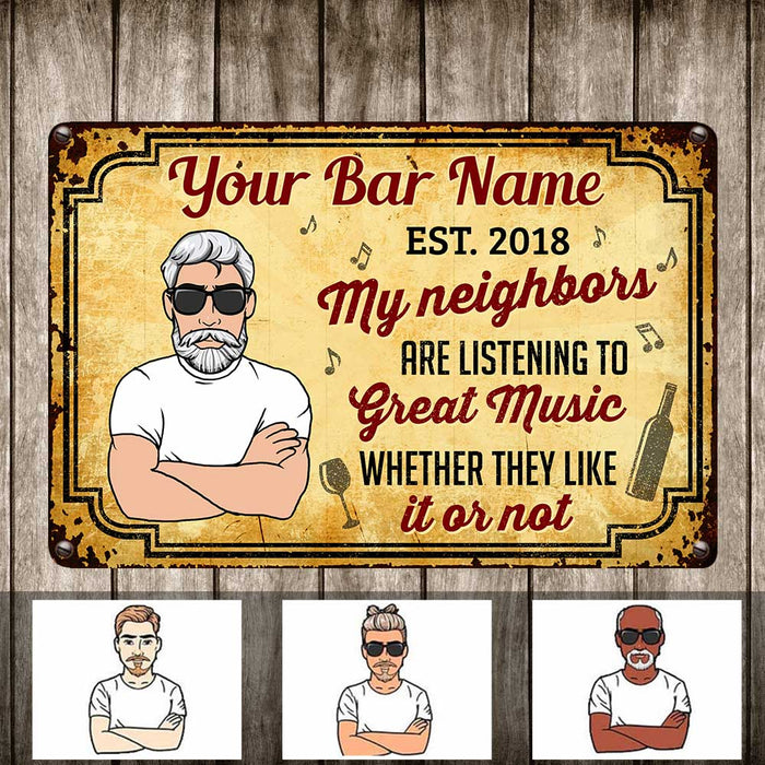 Personalized Outdoor Decor Bar Poster Metal Sign JR34 26O36 1