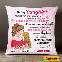Personalized Daughter Hug This Pillow JR34 81O47 thumb 1