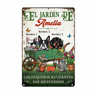 Personalized Dog Garden Spanish Metal Sign JR36 30O57 thumb 1