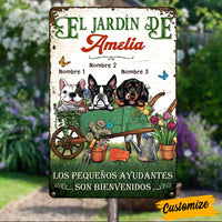Personalized Dog Garden Spanish Metal Sign JR36 30O57 thumb 1