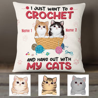 Personalized Love Crochet Cat Pillow JR37 85O36 thumb 1