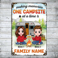 Personalized Camping Campsite Memory Couple Metal Sign JR35 24O34 thumb 1