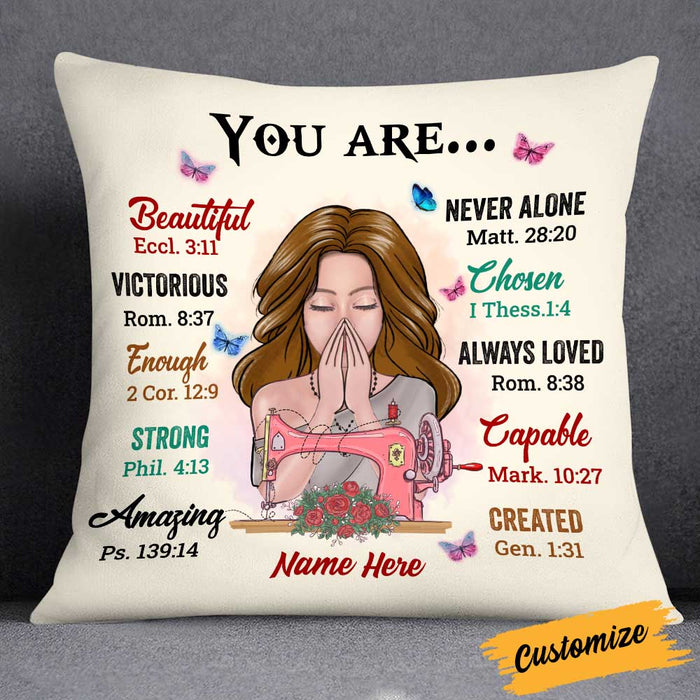 Personalized Love Sewing You Are Pillow JR310 30O34 1