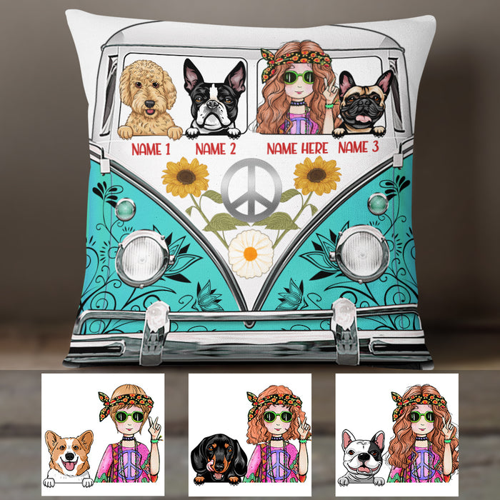 Personalized Dog Hippie Van Pillow AP291 87O36 (Insert Included) 1