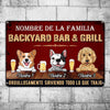 Personalized Dog Backyard Bar & Grill Proudly Serving Spanish Metal Sign JR33 24O34 1