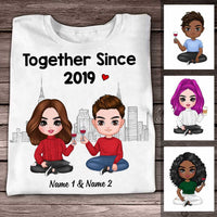 Personalized Couple Icon T Shirt JR37 30O58 thumb 1