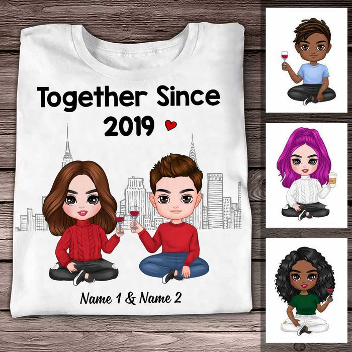 Personalized Couple Icon T Shirt JR37 30O58 1