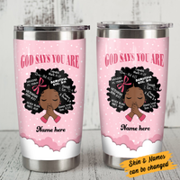 Personalized Baby BWA God Says You Are Steel Tumbler DB91 85O24 thumb 1