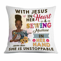 Personalized Love Sewing Jesus Pillow JR39 85O23 thumb 1