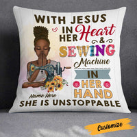 Personalized Love Sewing Jesus Pillow JR39 85O23 thumb 1