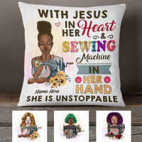 Personalized Love Sewing Jesus Pillow JR39 85O23 thumb 1