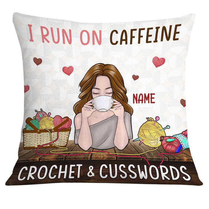 Personalized Love Crochet Coffee Pillow JR36 24O32 1