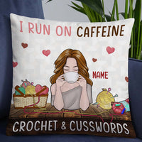 Personalized Love Crochet Coffee Pillow JR36 24O32 thumb 1