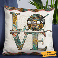 Personalized Love Crochet Pillow JR313 30O57 thumb 1