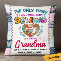 Personalized Love Sewing Quilting Mom Grandma Pillow JR51 95O36 thumb 1