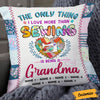 Personalized Love Sewing Quilting Mom Grandma Pillow JR51 95O36 1