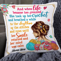 Personalized Love Crochet Girl Pillow JR53 95O53 thumb 1