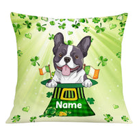 Personalized Patrick's Day Dog Pillow JR52 30O53 thumb 1