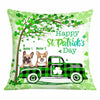 Personalized Happy Patrick's Day Dog Pillow JR55 95O34 1