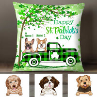 Personalized Happy Patrick's Day Dog Pillow JR55 95O34 thumb 1