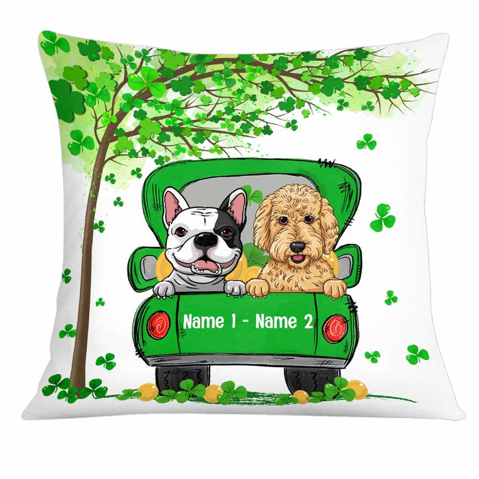 Personalized Happy Patrick's Day Dog Pillow JR51 85O34 1