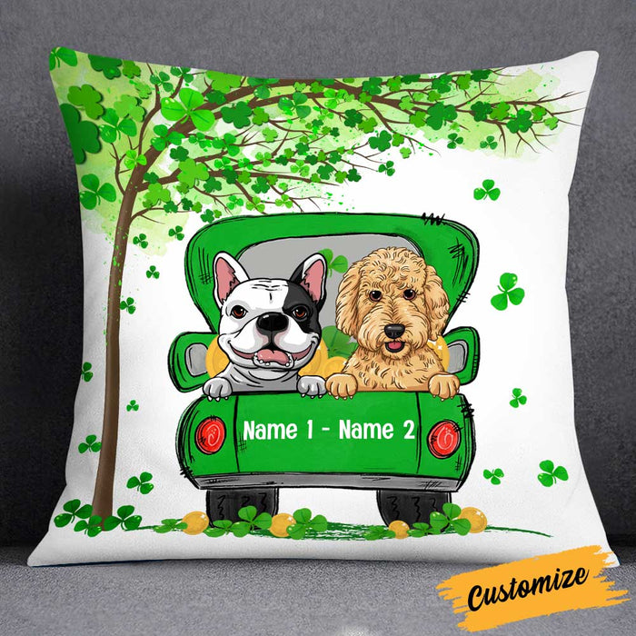 Personalized Happy Patrick's Day Dog Pillow JR51 85O34 1