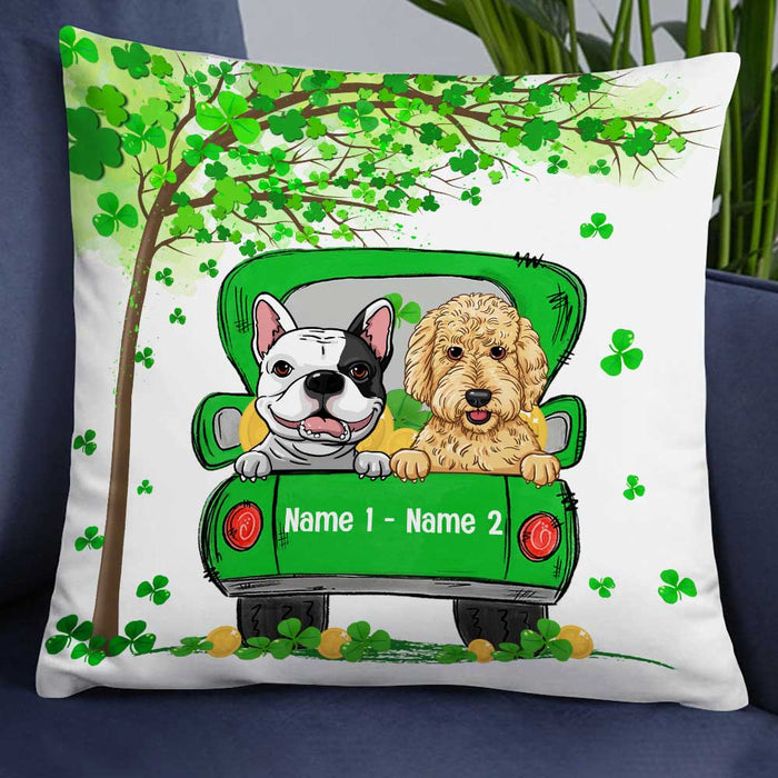 Personalized Happy Patrick's Day Dog Pillow JR51 85O34 1