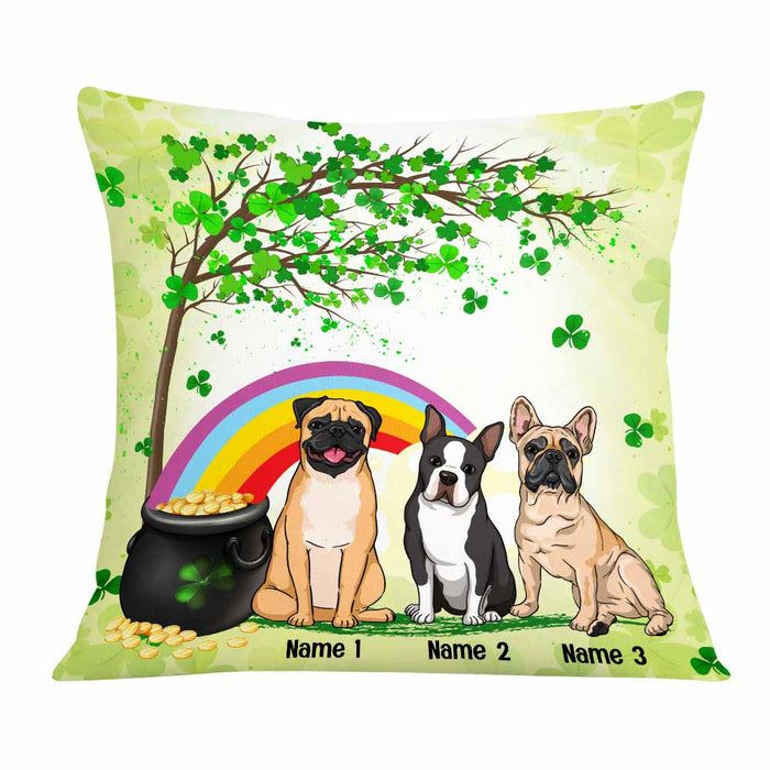 Personalized Happy Patrick's Day Dog Pillow JR56 95O58 1