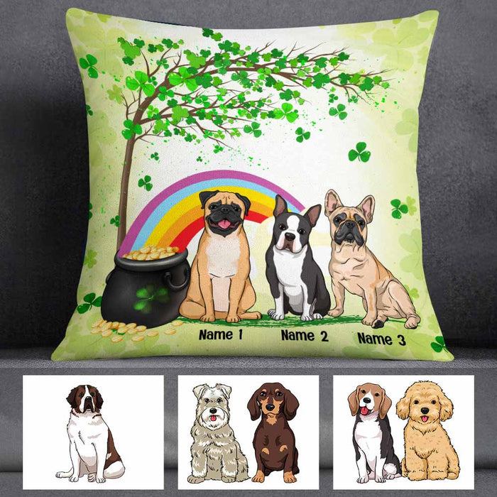 Personalized Happy Patrick's Day Dog Pillow JR56 95O58 1