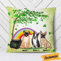 Personalized Happy Patrick's Day Dog Pillow JR56 95O58 thumb 1