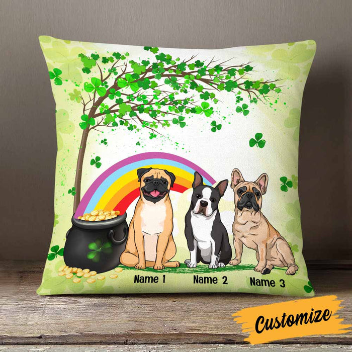 Personalized Happy Patrick's Day Dog Pillow JR56 95O58 1