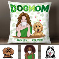 Personalized Happy Patrick's Day Dog Mom Pillow JR52 85O34 thumb 1
