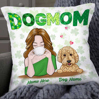 Personalized Happy Patrick's Day Dog Mom Pillow JR52 85O34 thumb 1
