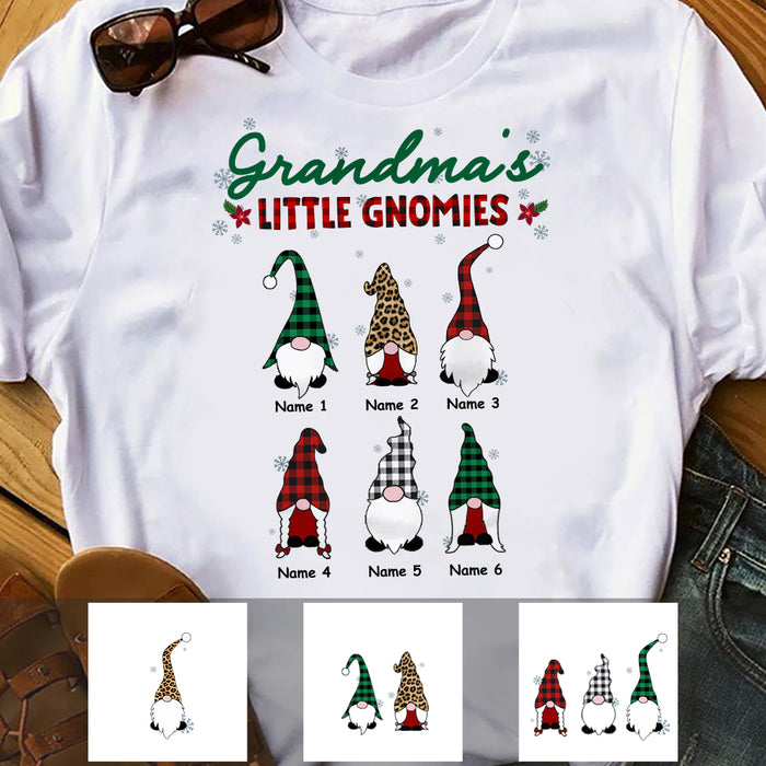 Personalized Grandma Little Gnomies Christmas T Shirt OB92 85O57 1