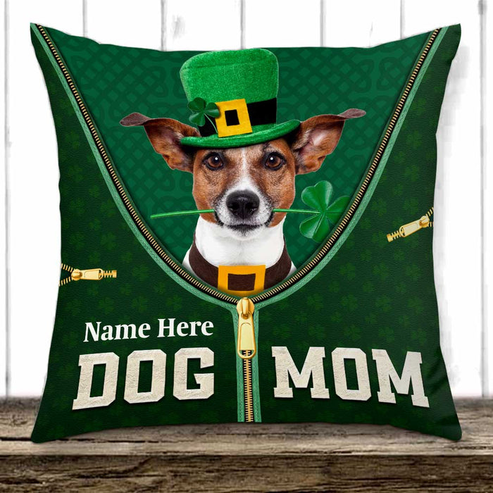 Personalized Patrick's Day Dog Photo Pillow JR57 24O47 1