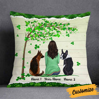 Personalized Happy Patrick's Day Dog Mom Pillow JR54 85O58 thumb 1