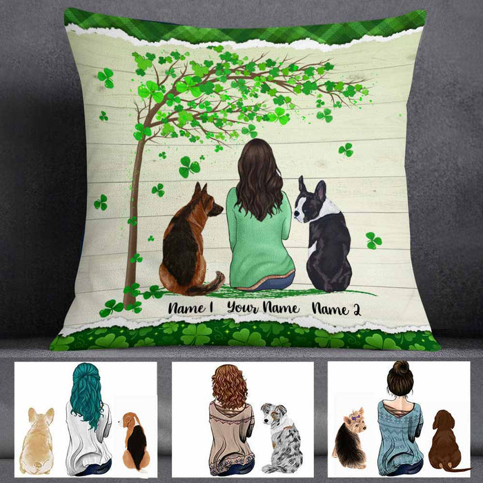 Personalized Happy Patrick's Day Dog Mom Pillow JR54 85O58 1