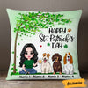 Personalized Patrick's Day Dog Mom Pillow JR54 30O57 1
