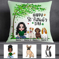 Personalized Patrick's Day Dog Mom Pillow JR54 30O57 thumb 1