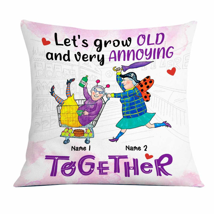 Personalized Senile And Old Friends Pillow JR58 95O23 1